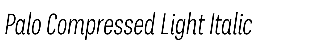 Palo Compressed Light Italic